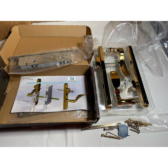 Hinged Patio Door Handle System Filled with Lever Handle Mortise Lock Set Univsl - Picture 7 of 13